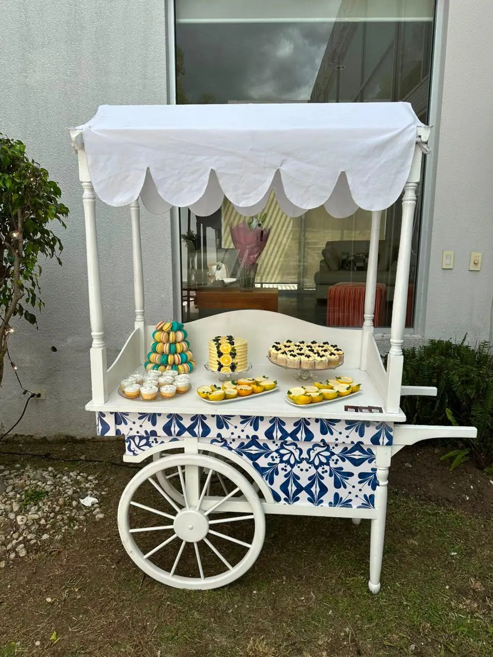 Carrito de postres para evento